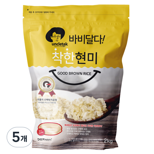 엉클탁 바비달다 착한 현미, 2kg, 5개