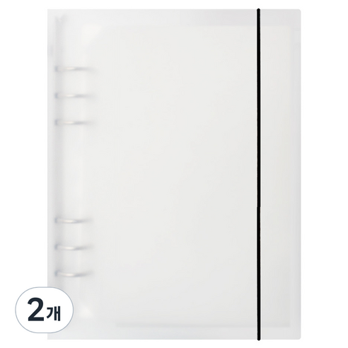 리코즈 A5 하드바인더 커버 6공, 반투명, 2개
