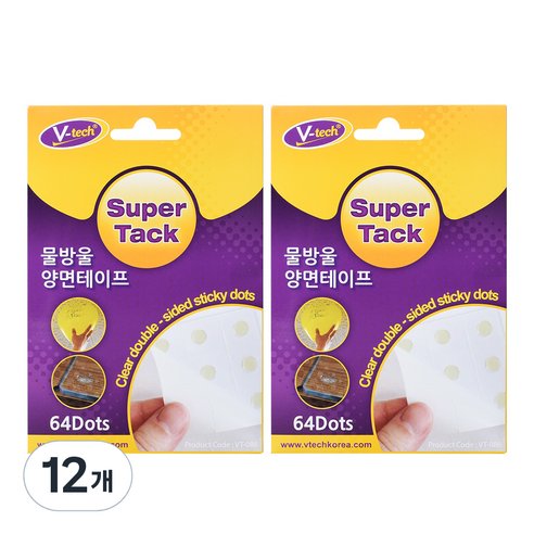 Vtech 물방울 양면 테이프, 12개