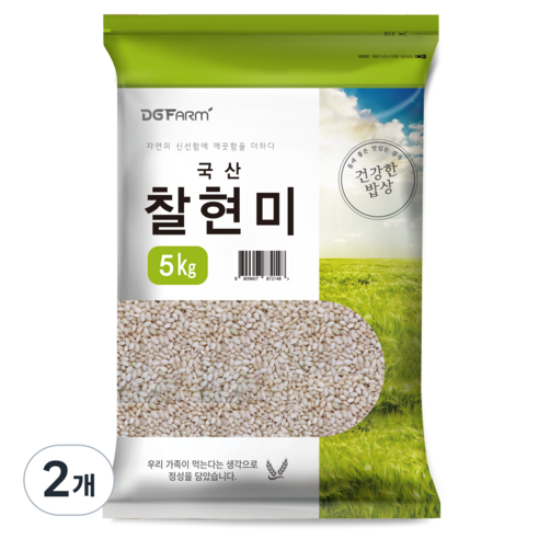 건강한밥상 국산 찰현미, 5kg, 2개