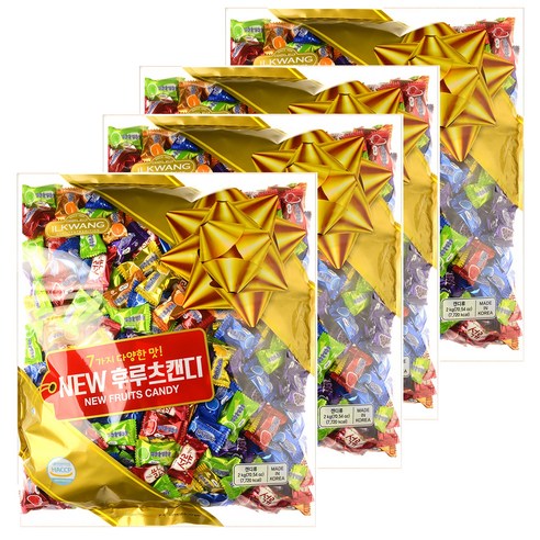 일광제과 뉴 후루츠 캔디 7가지맛, 2kg, 4개