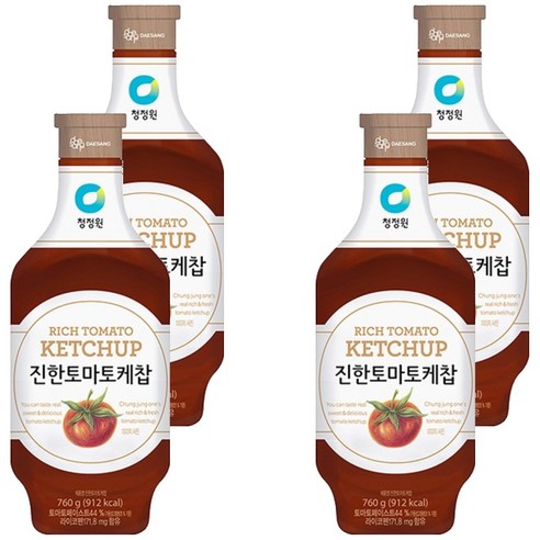 대상 청정원 진한케찹, 760g, 4개