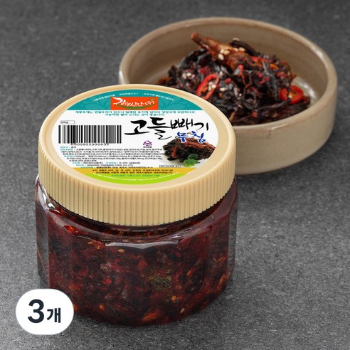 강경신안 고들빼기 무침, 500g, 3개