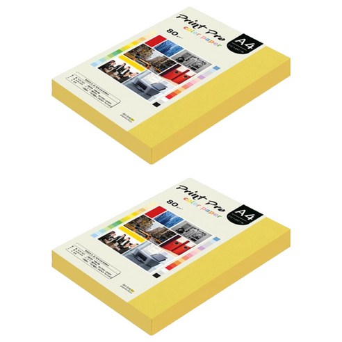 종이문화 프린트프로 칼라복사지 No 06 딥옐로우, A4, 500개