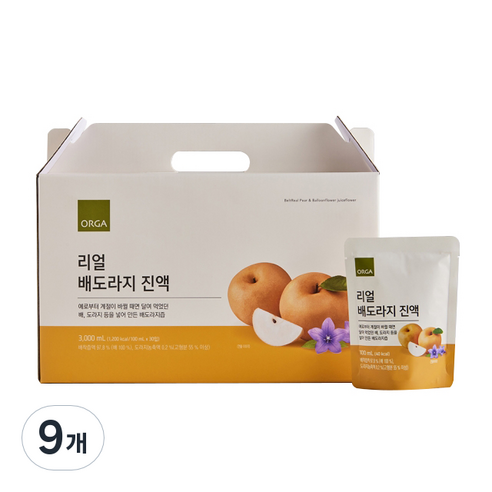올가홀푸드 리얼 배도라지 진액 30p, 3L, 9개