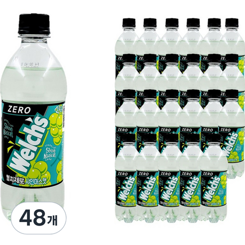 웰치스 제로 샤인머스캣 24p, 48개, 500ml