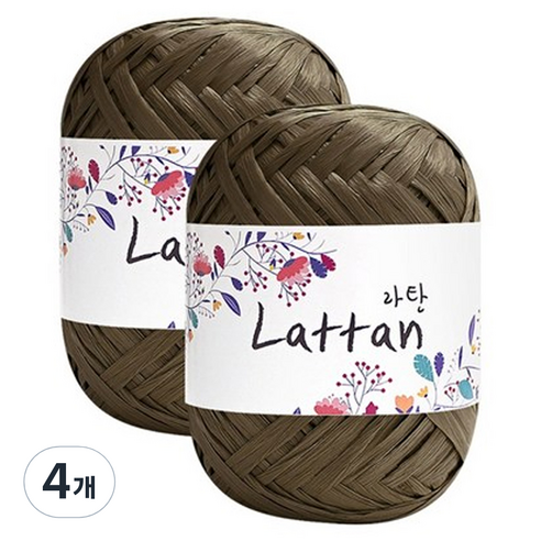 yarna 라탄 2볼 라피아실 40g, 32번(반유광), 4개