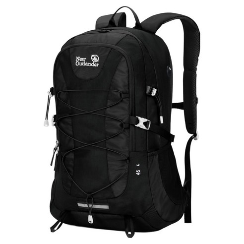 뉴아웃랜더 대용량 경량 볼트 등산배낭 45L, 블랙