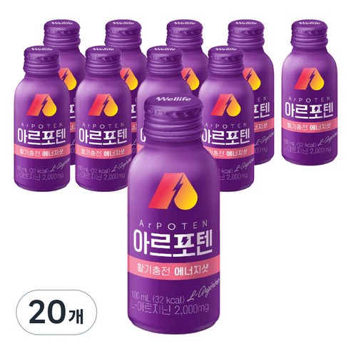 대상웰라이프 아르포텐 아르기닌 에너지샷 10p, 100ml, 10개