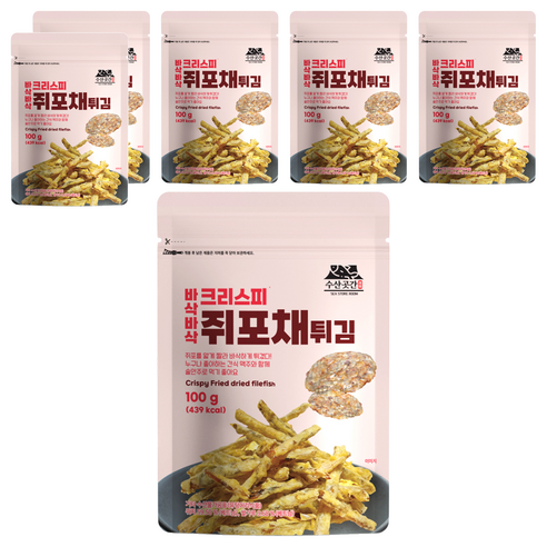 수산곳간 바삭바삭 크리스피 쥐포채 튀김, 100g, 6개