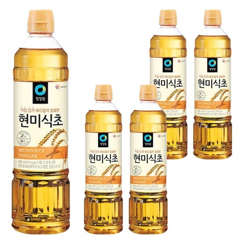 청정원 현미식초, 900ml, 5개