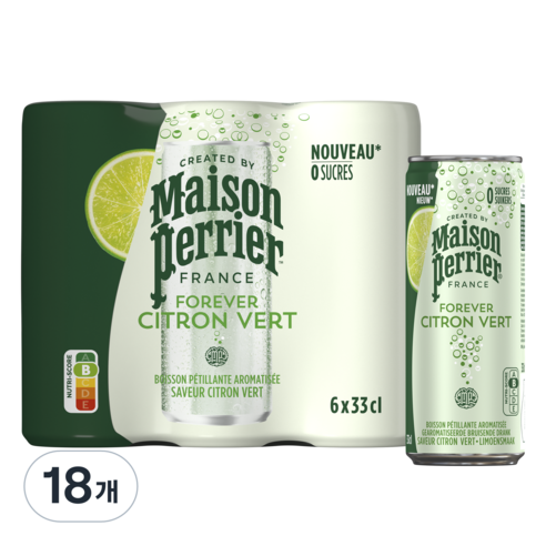 메종페리에 라임 탄산음료, 330ml, 18개