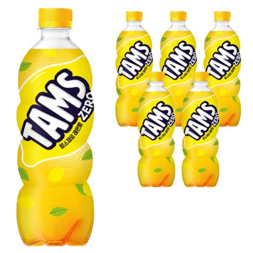 롯데칠성음료 탐스 제로 레몬향, 600ml, 6개