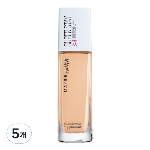 메이블린 뉴욕 슈퍼스테이 파운데이션 30ml, 120 클래식 아이보리, 5개