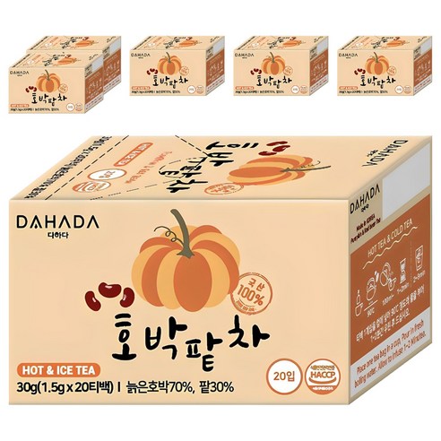 다하다 호박팥차, 1.5g, 20개입, 6개