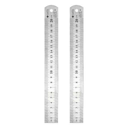 영바영 스테인레스 스틸 반영구 양면 직자 20cm, 실버, 2개