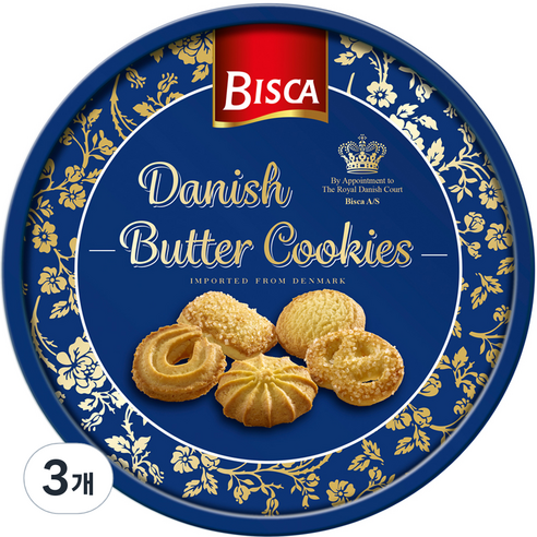 BISCA 대니쉬 버터 쿠키, 454g, 3개