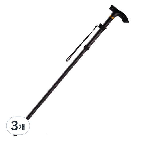 아웃도어 폴딩 스틱 휴대용 지팡이, 상품2 블랙, 3개