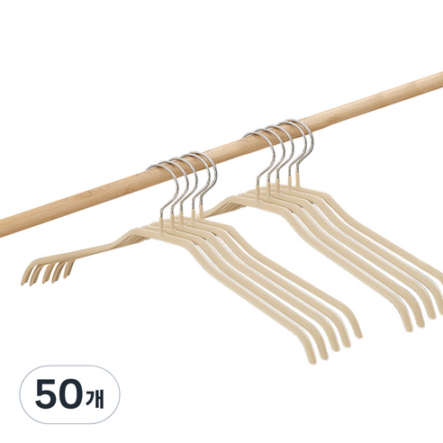 살림의기술 스타일 옷걸이, 베이지, 50개