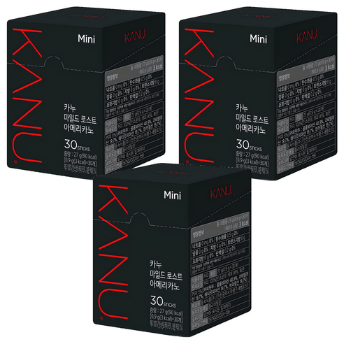 카누 마일드 로스트 아메리카노 원두커피믹스, 0.9g, 30개입, 3개