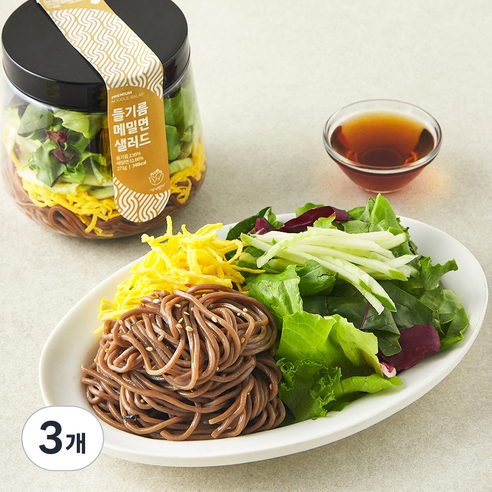 [로켓프레시] 세끼판다 들기름 메밀면 샐러드, 271g, 3개
