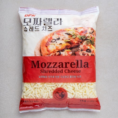 DFK 모짜렐라 슈레드 치즈, 1kg, 2개