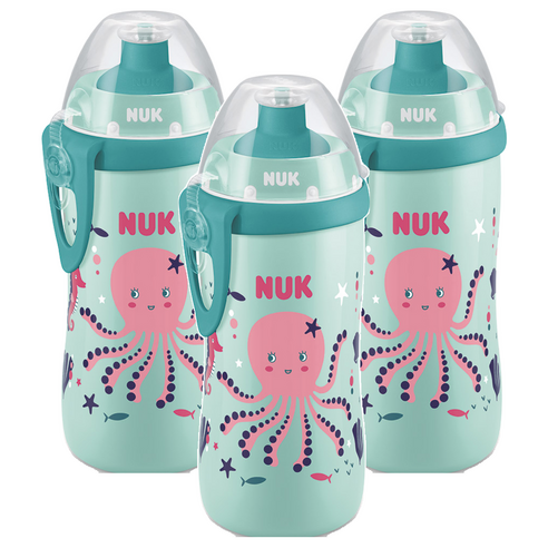 누크 주니어 스포츠컵, 문어, 300ml, 3개