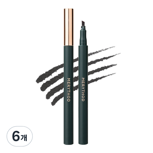메리쏘드 릴타투 아이브로우 펜 0.9g, 03 그레이블랙, 6개