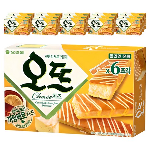 오리온 진한 디저트 케익 오뜨 치즈, 156g, 16개