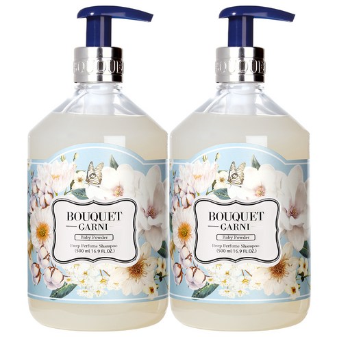 부케가르니 딥퍼퓸 샴푸 베이비파우더, 500ml, 2개