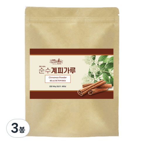 라쿠진 계피가루, 500g, 3개