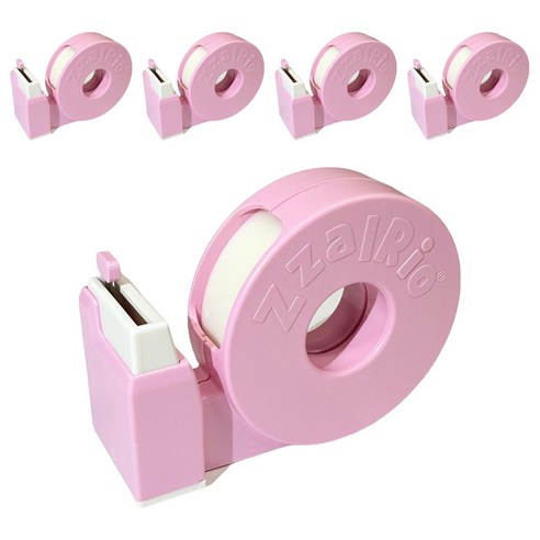 잘잘리오 아동용 안전 휴대용 테이프 디스펜서, 피치 핑크, 5개