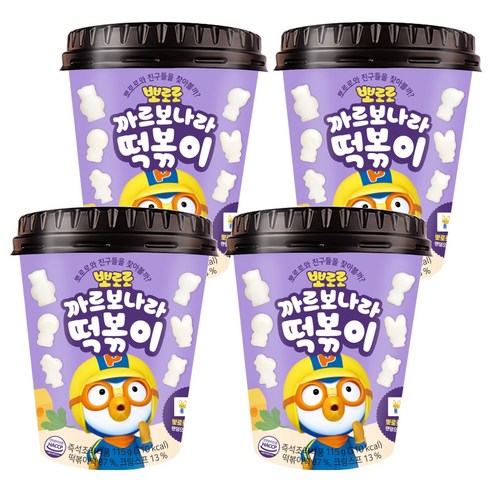 뽀로로 까르보나라 떡볶이, 115g, 4개