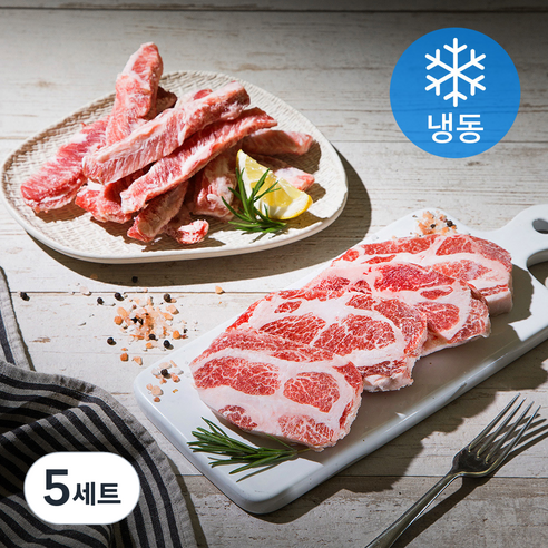 6다이닝 이베리코 돼지고기 목살 300g + 갈비살 300g (냉동), 5세트