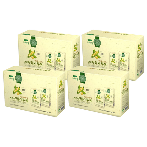 건국유업 국산콩 무첨가 두유, 190ml, 80개