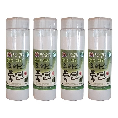 한국로하스식품 3번 구워 만든 로하스 죽염, 150g, 4개