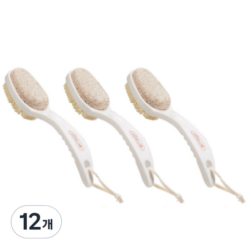 발각질 제거 케어 양면 브러쉬 화이트, 1개입, 12개