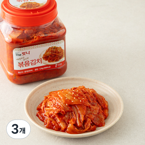 인우 더맛나 볶음김치, 1.2kg, 3개