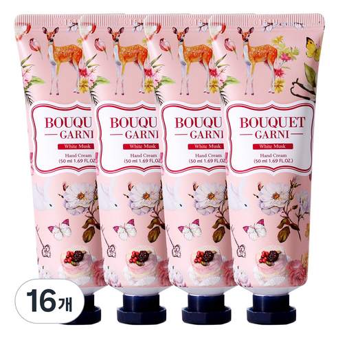 부케가르니 핸드크림 화이트머스크, 50ml, 16개