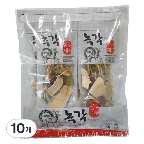 녹각 삼계 재료, 10개, 40g