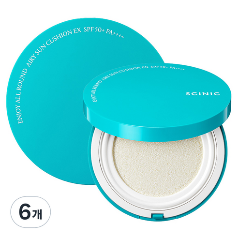 싸이닉 엔조이 올라운드 에어리 선쿠션 EX SPF50+ PA++++, 25g, 6개