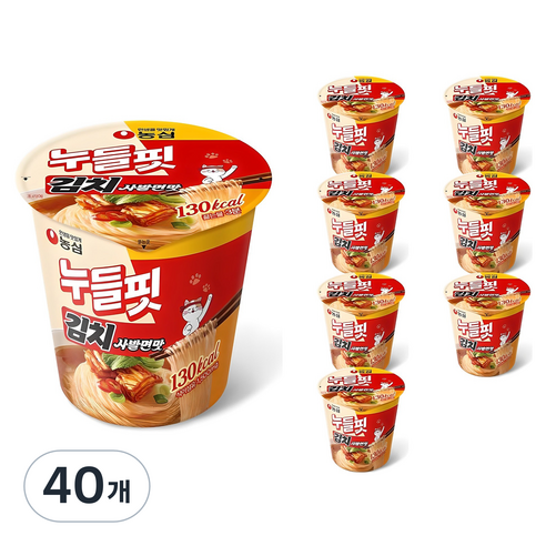 누들핏 김치사발면맛 37.5g, 40개