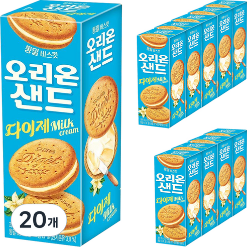 오리온 다이제 밀크크림 샌드, 70g, 20개