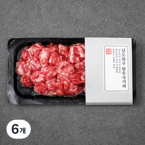 남도화우 암소한우 1++등급 국거리용 (냉장), 300g, 6개
