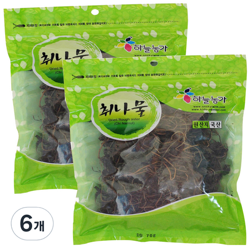 나물이야기 국산 건취나물, 70g, 6개