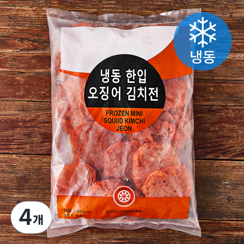 한입 오징어 김치전 (냉동), 1kg, 4개