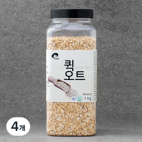 엉클탁 고소한 퀵 오트밀, 1kg, 4개