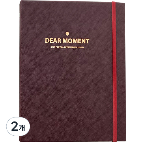 제이로그 DEAR MOMENT 3공 바인딩 다이어리 커버 A5, 팬톤 제스터 레드, 2개