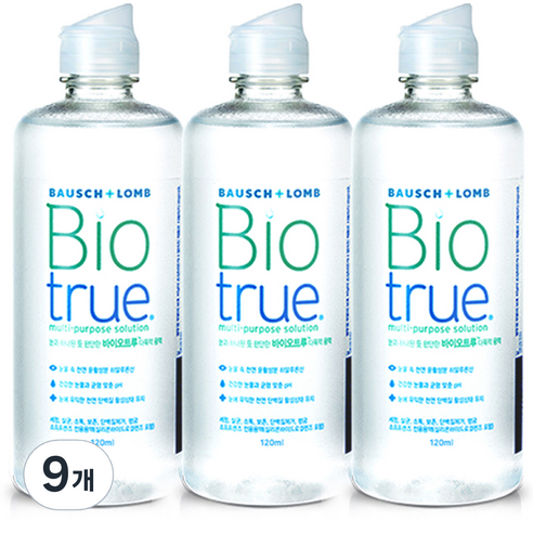 바슈롬 리뉴 바이오트루 다목적용액, 120ml, 9개