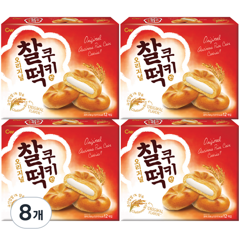 청우식품 찰떡쿠키 오리지날 12p, 8개, 258g